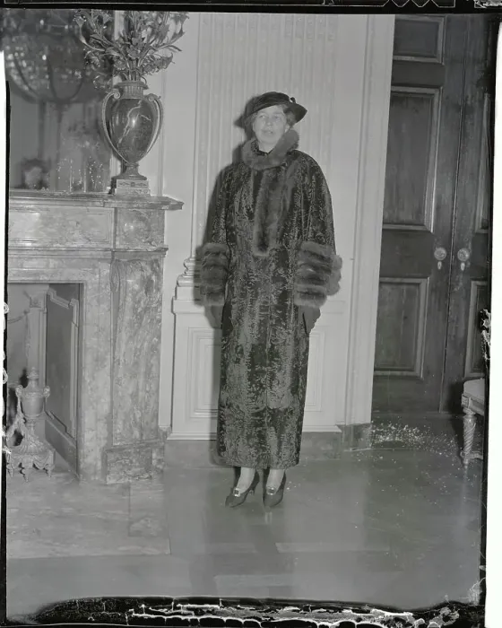 Framed Print : Eleanor Roosevelt Posing in Fur Coat Framed Print : Eleanor Roosevelt Posing in Fur Coat