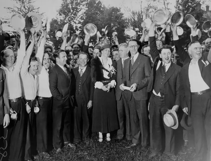 Framed Print : Eleanor Roosevelt Posing with Veterans at Bonus Army Camp Framed Print : Eleanor Roosevelt Posing with Veterans at Bonus Army Camp