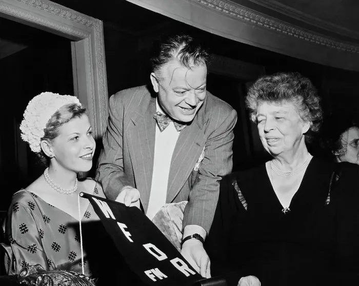 Framed Print : Eleanor Roosevelt With Radio Station Call Letters Framed Print : Eleanor Roosevelt With Radio Station Call Letters