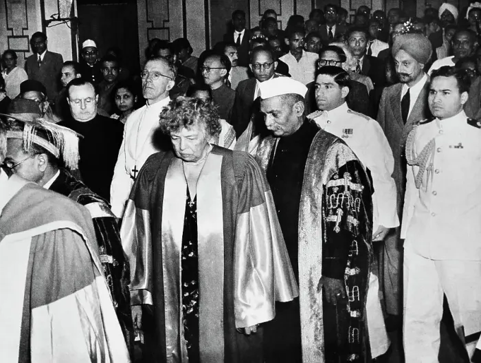 Framed Print : Eleanor Roosevelt And Rajendra Prasad Framed Print : Eleanor Roosevelt And Rajendra Prasad