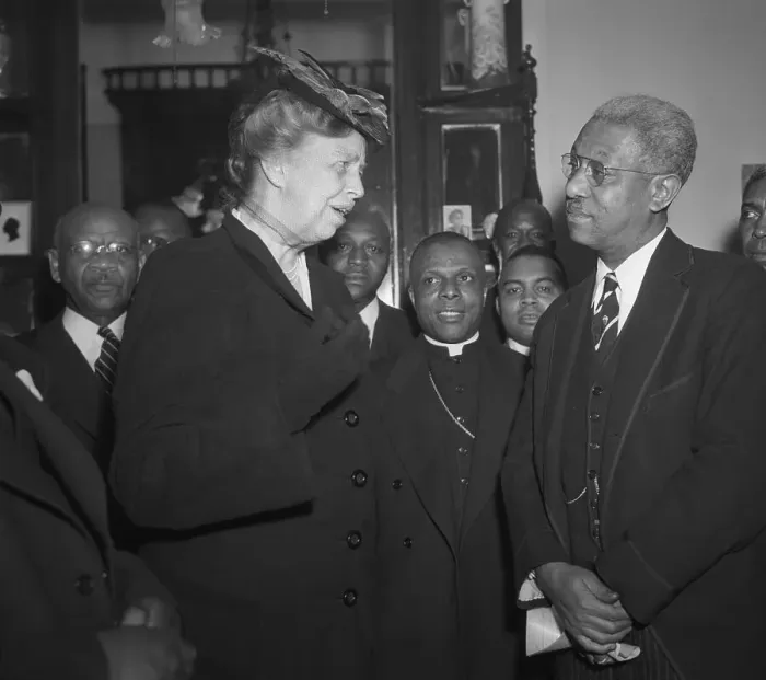 Framed Print : Eleanor Roosevelt with Reverend B.C. Robeson Framed Print : Eleanor Roosevelt with Reverend B.C. Robeson