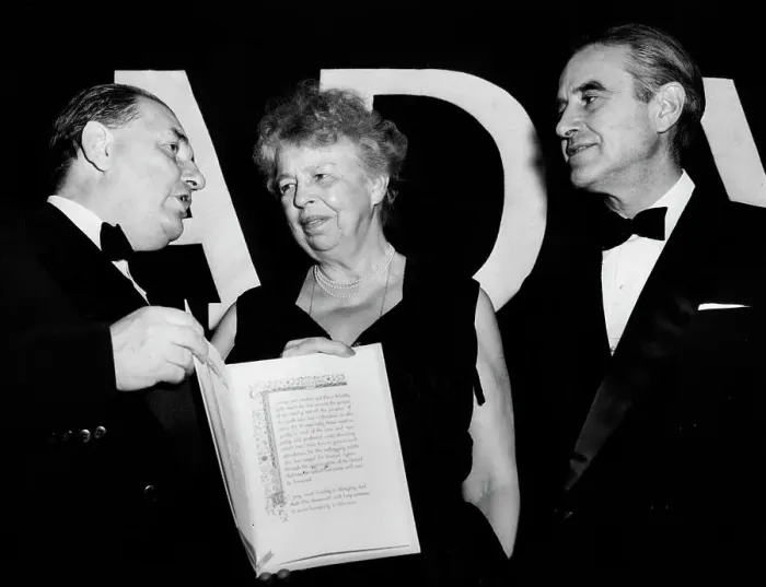 Framed Print : Eleanor Roosevelt At Roosevelt Day Dinner Framed Print : Eleanor Roosevelt At Roosevelt Day Dinner