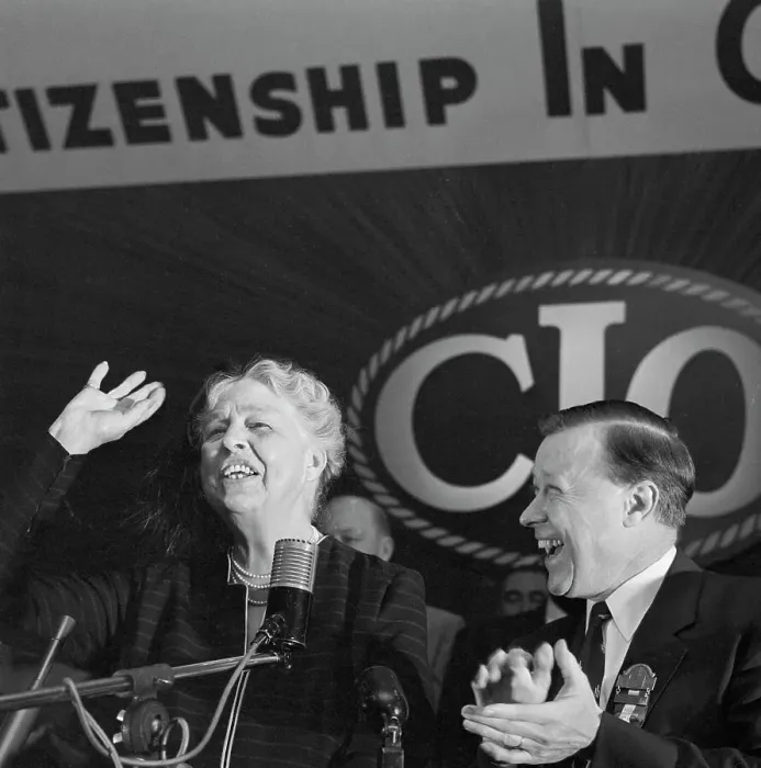 Framed Print : Eleanor Roosevelt Speaking at CIO Convention Framed Print : Eleanor Roosevelt Speaking at CIO Convention