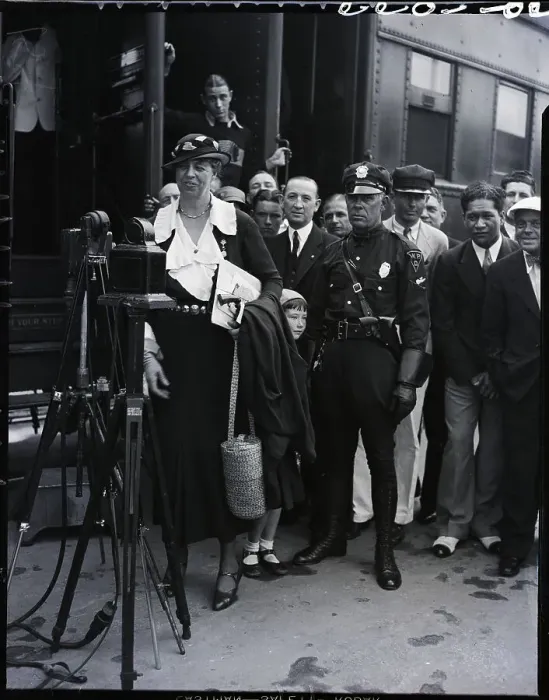 Framed Print : Eleanor Roosevelt Speaks into Microphone Framed Print : Eleanor Roosevelt Speaks into Microphone