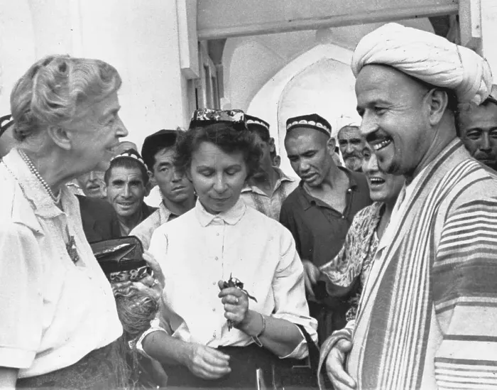 Framed Print : Eleanor Roosevelt in Tashkent Framed Print : Eleanor Roosevelt in Tashkent