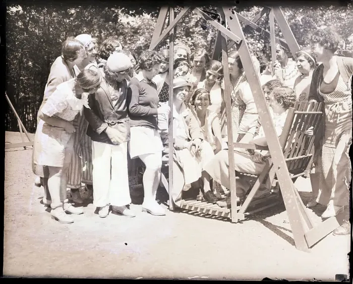 Framed Print : Eleanor Roosevelt at Unemployed Girls Camp Framed Print : Eleanor Roosevelt at Unemployed Girls Camp