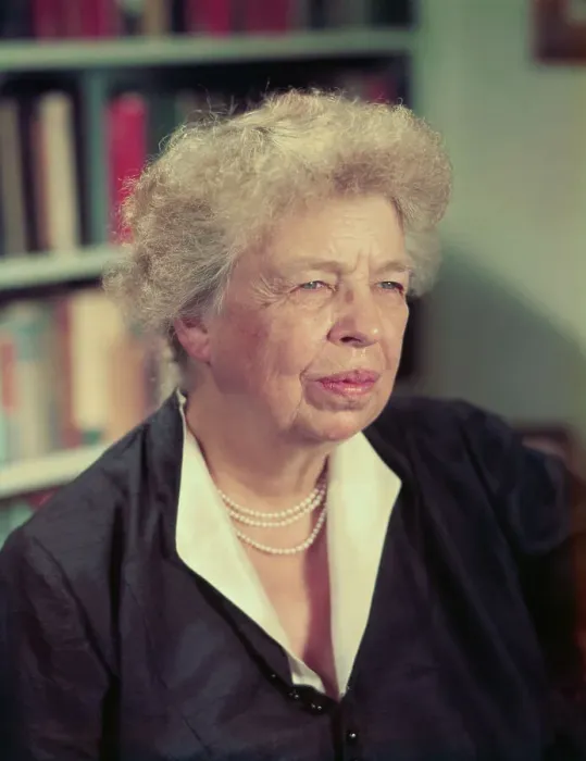 Framed Print : Eleanor Roosevelt Wearing Beaded Necklace Framed Print : Eleanor Roosevelt Wearing Beaded Necklace