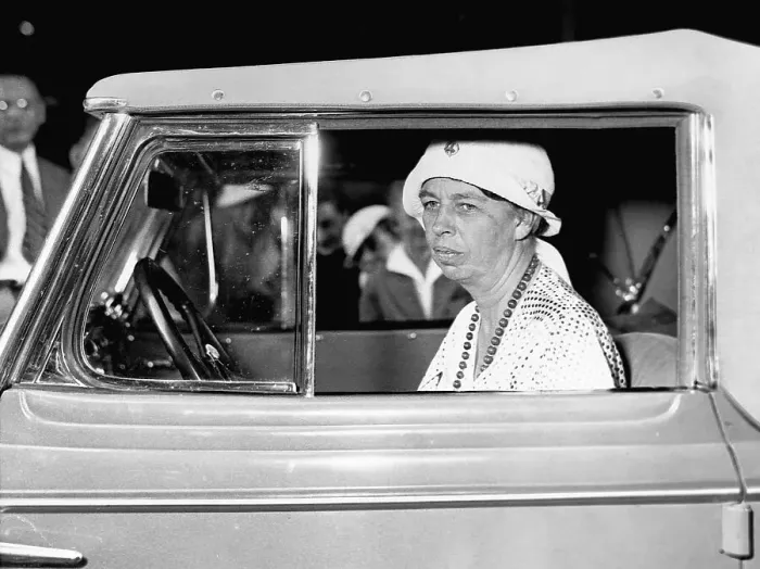 Framed Print : Eleanor Roosevelt Behind the Wheel Framed Print : Eleanor Roosevelt Behind the Wheel