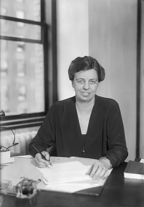 Framed Print : Eleanor Roosevelt Writing Framed Print : Eleanor Roosevelt Writing