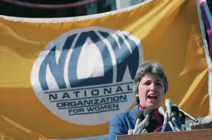 Framed Print : Eleanor Smeal Speaking at Women Conference Podium