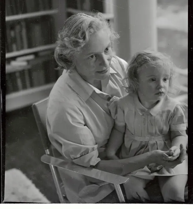 Framed Print : Eleanor Warren Penn Holding Little Girl