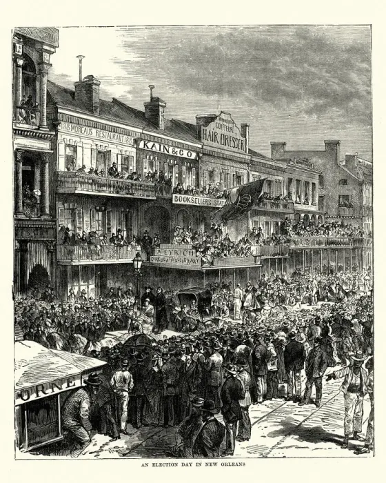 Framed Print : Election Day in New Orleans, 19th Century