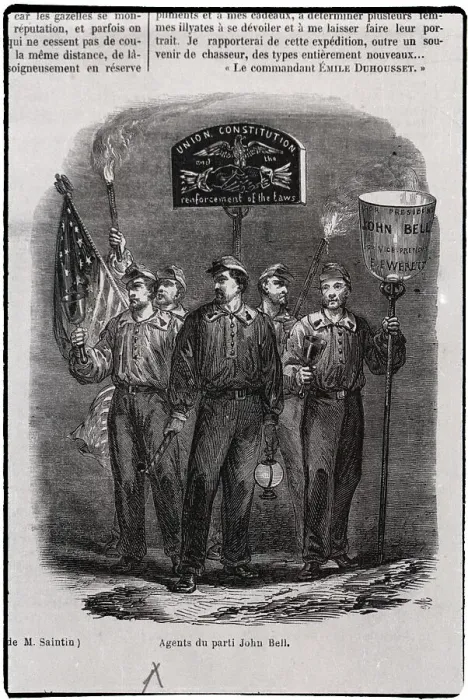 Framed Print : Election Parade For J. Bell & Everett Framed Print : Election Parade For J. Bell & Everett