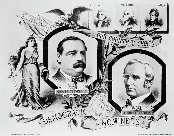 Framed Print : Election Poster for Grover Cleveland Framed Print : Election Poster for Grover Cleveland
