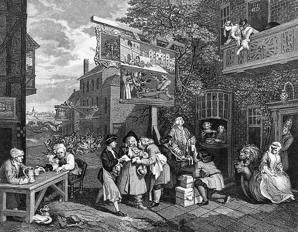 The Election, voting, by William Hogarth