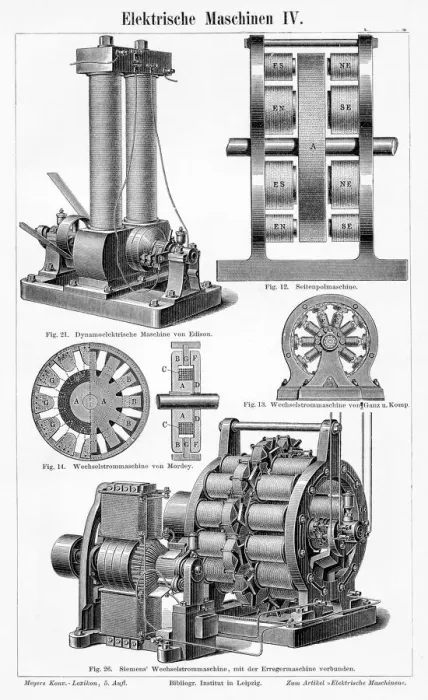 Framed Print : Electric machine engraving 1895