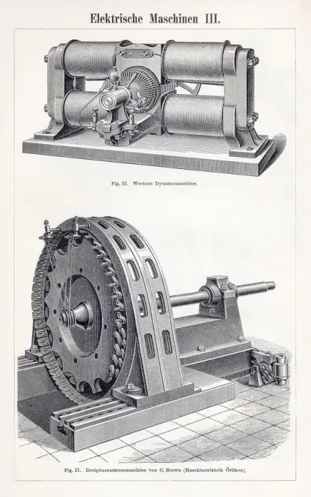 Framed Print : Electric machine engraving 1895 Framed Print : Electric machine engraving 1895