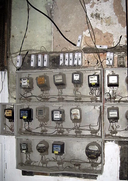 Electric meters, Havana, Cuba