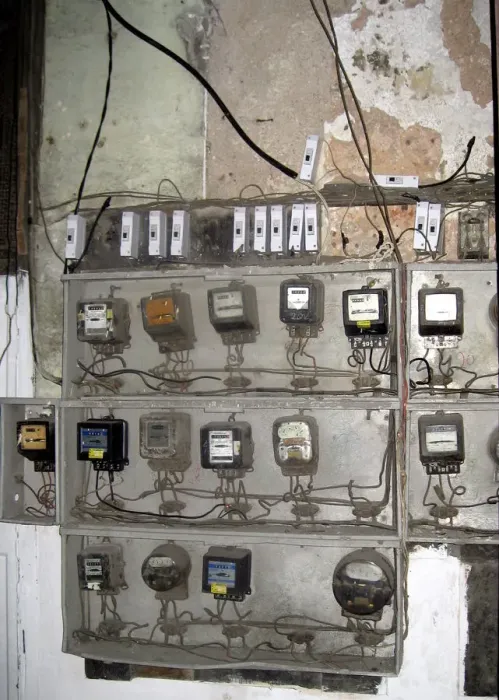 Framed Print : Electric meters, Havana, Cuba Framed Print : Electric meters, Havana, Cuba