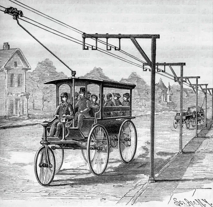 Framed Print : Electrical Propulsion Street Cars Framed Print : Electrical Propulsion Street Cars