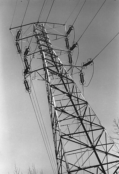 Electricity pylon, low angle view