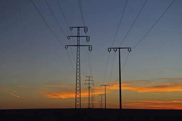 Framed Print : Electricity pylons at sunset, dusk, Upper Swabia, Baden-Wuerttemberg, Germany, Europe Framed Print : Electricity pylons at sunset, dusk, Upper Swabia, Baden-Wuerttemberg, Germany, Europe