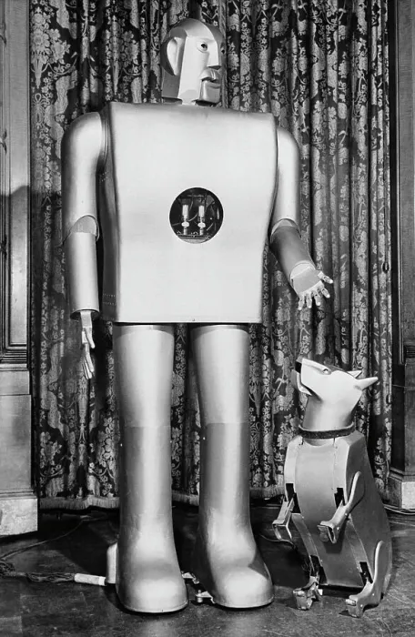 Framed Print : Elektro and His Dog Sparko Before the 1940 World's Fair Framed Print : Elektro and His Dog Sparko Before the 1940 World's Fair