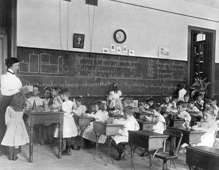 Framed Print : Elementary School Teacher Showing Class Shapes Framed Print : Elementary School Teacher Showing Class Shapes