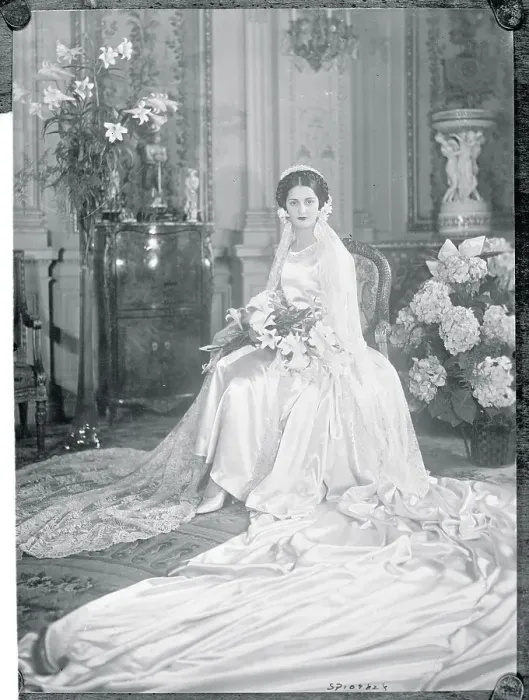 Framed Print : Elena Patino Wearing Wedding Gown by Jean Patou Framed Print : Elena Patino Wearing Wedding Gown by Jean Patou