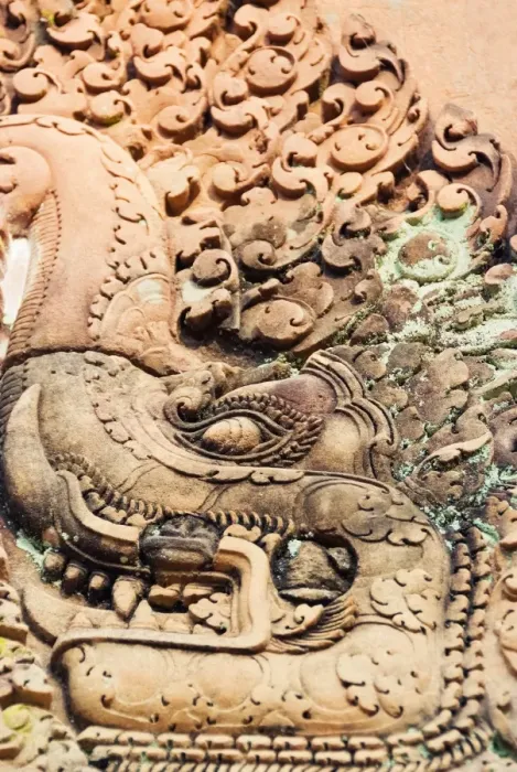Framed Print : Elephant bas relief carving, Banteay Srei Framed Print : Elephant bas relief carving, Banteay Srei