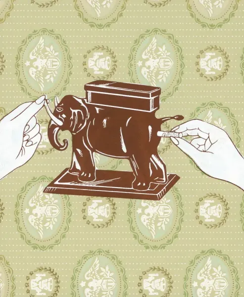 Vintage Elephant Cigarette Print. Art Prints, Posters & Puzzles from Fine  Art Storehouse