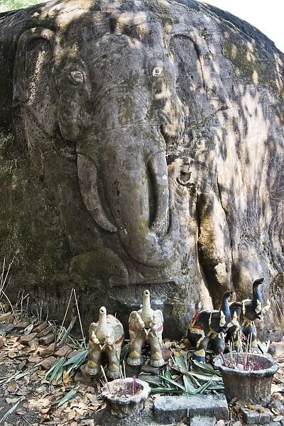 Elephant Rock, Wat Phu temple, Champasak, Laos