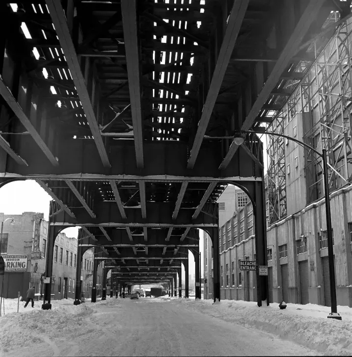 Framed Print : Elevated Subway Tracks in 1950's NYC Framed Print : Elevated Subway Tracks in 1950's NYC