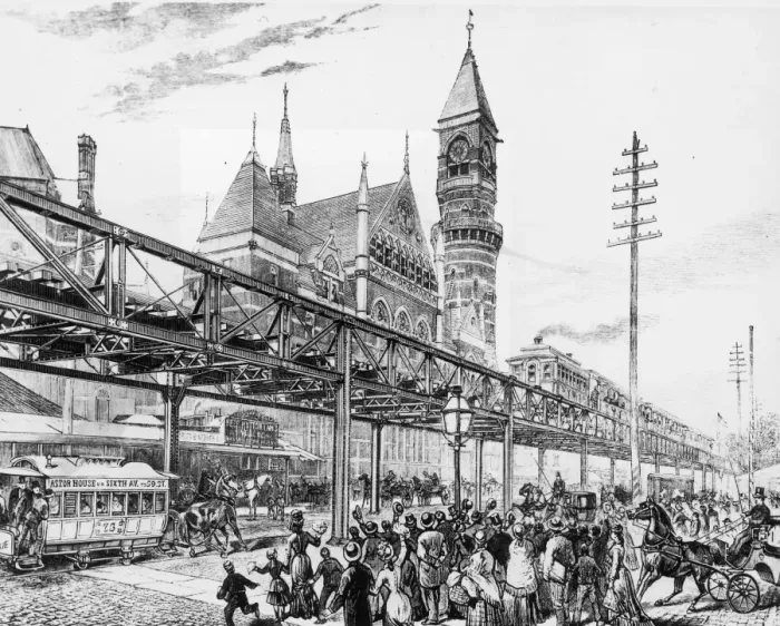 Framed Print : Elevated Train On Sixth Avenue Framed Print : Elevated Train On Sixth Avenue