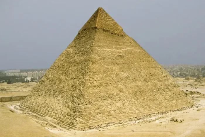 Framed Print : Elevated view of the Chephren Pyramid, Giza, Egypt Framed Print : Elevated view of the Chephren Pyramid, Giza, Egypt
