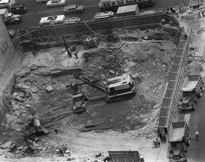 Framed Print : Elevated view of construction site Framed Print : Elevated view of construction site