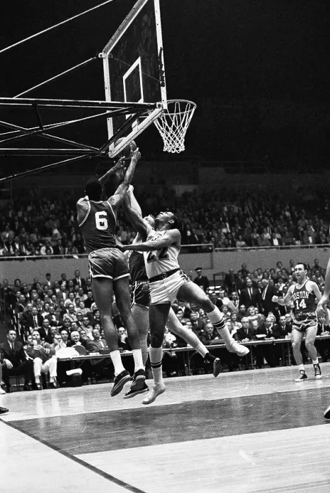 Framed Print : Elgin Baylor Goes for Ball Under Basket Framed Print : Elgin Baylor Goes for Ball Under Basket