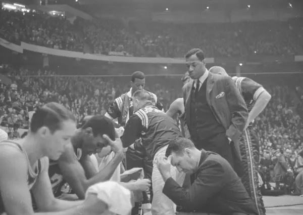 Elgin Baylor Looks at Team Art Prints, Posters Puzzles