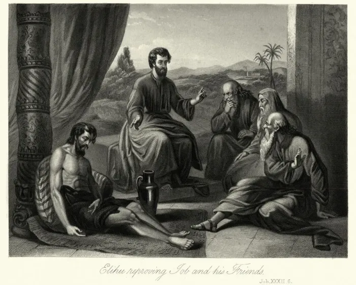 Framed Print : Elihu reproving Job and his Friends Framed Print : Elihu reproving Job and his Friends