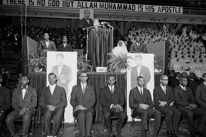 Framed Print : Elijah Muhammad Addressing Black Muslims at Convention Framed Print : Elijah Muhammad Addressing Black Muslims at Convention