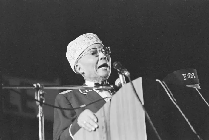 Framed Print : Elijah Muhammad Speaking At Rally;Headsh Framed Print : Elijah Muhammad Speaking At Rally;Headsh