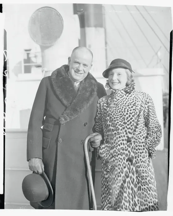 Framed Print : Elisabeth Bergner and Charles B. Cochran Posing on Ship Deck Framed Print : Elisabeth Bergner and Charles B. Cochran Posing on Ship Deck