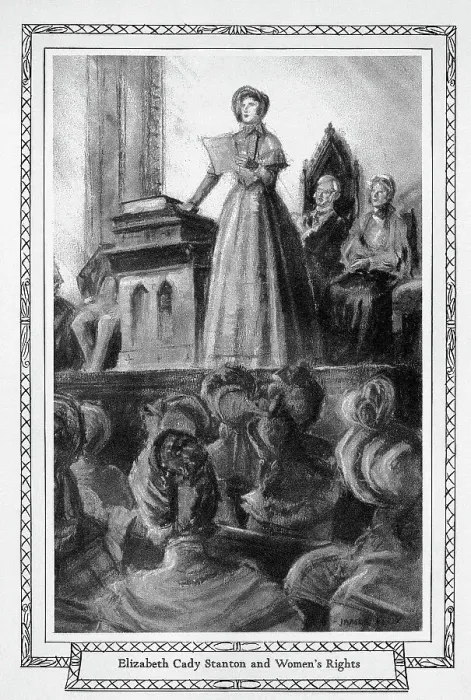 Framed Print : Elizabeth Cady Stanton Speaks at Convention Framed Print : Elizabeth Cady Stanton Speaks at Convention
