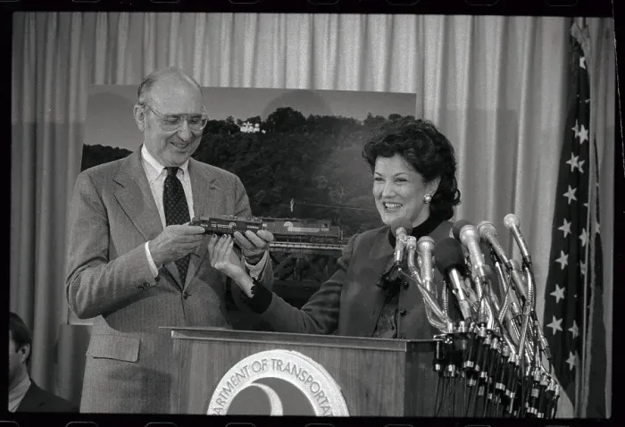 Framed Print : Elizabeth Dole Handing Chairman Model Train Framed Print : Elizabeth Dole Handing Chairman Model Train