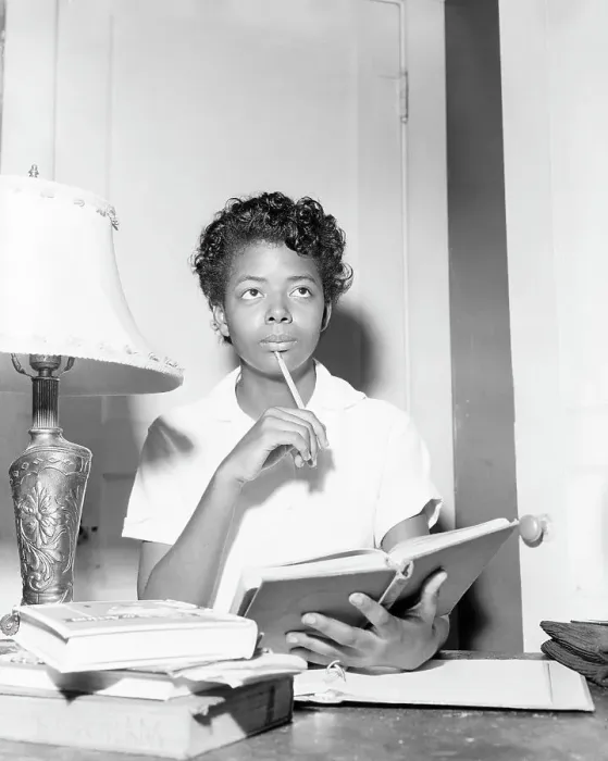 Framed Print : Elizabeth Eckford Studying at Home Framed Print : Elizabeth Eckford Studying at Home