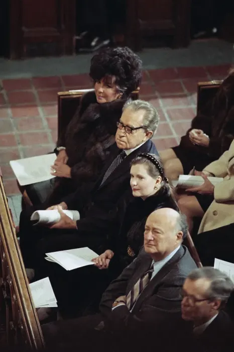 Framed Print : Elizabeth Taylor with Richard Nixon and Others Attending Services Framed Print : Elizabeth Taylor with Richard Nixon and Others Attending Services