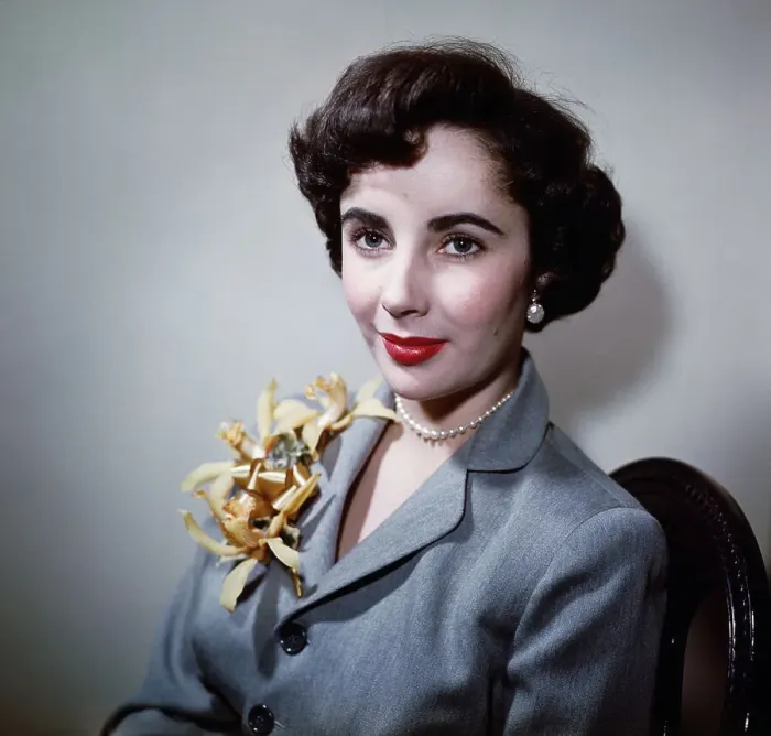 Framed Print : Elizabeth Taylor Wearing Corsage Framed Print : Elizabeth Taylor Wearing Corsage
