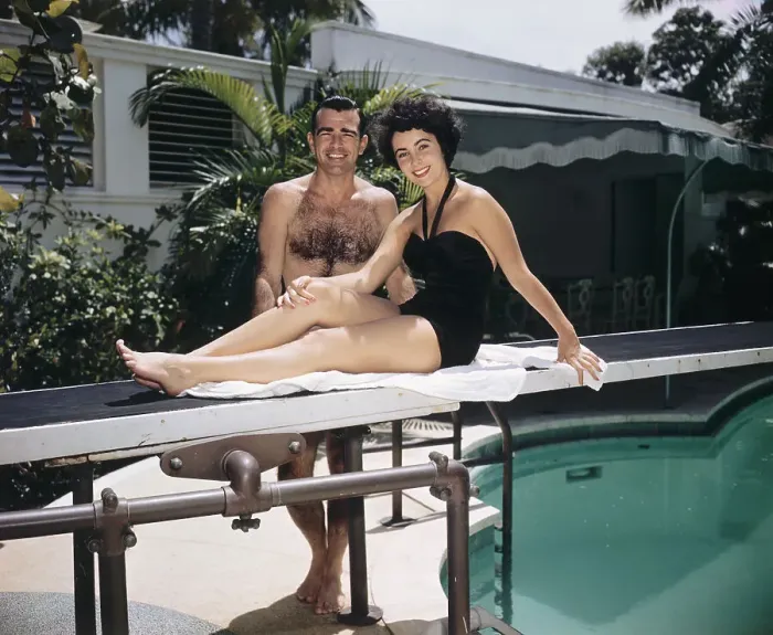 Framed Print : Elizabeth Taylor and William D. Pawley, Jr Framed Print : Elizabeth Taylor and William D. Pawley, Jr