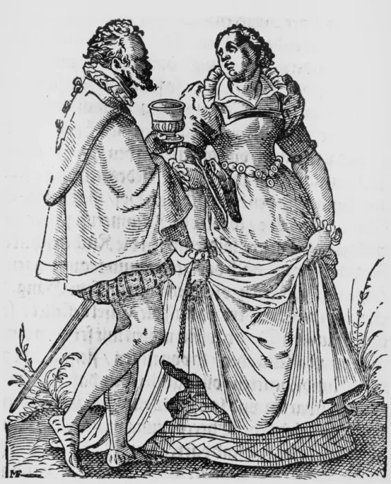 Framed Print : Elizabethan Couple Framed Print : Elizabethan Couple