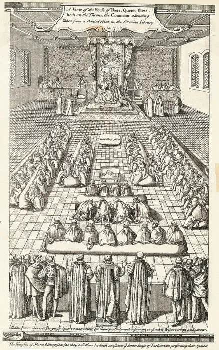Framed Print : Elizabethan Parliament Session Framed Print : Elizabethan Parliament Session